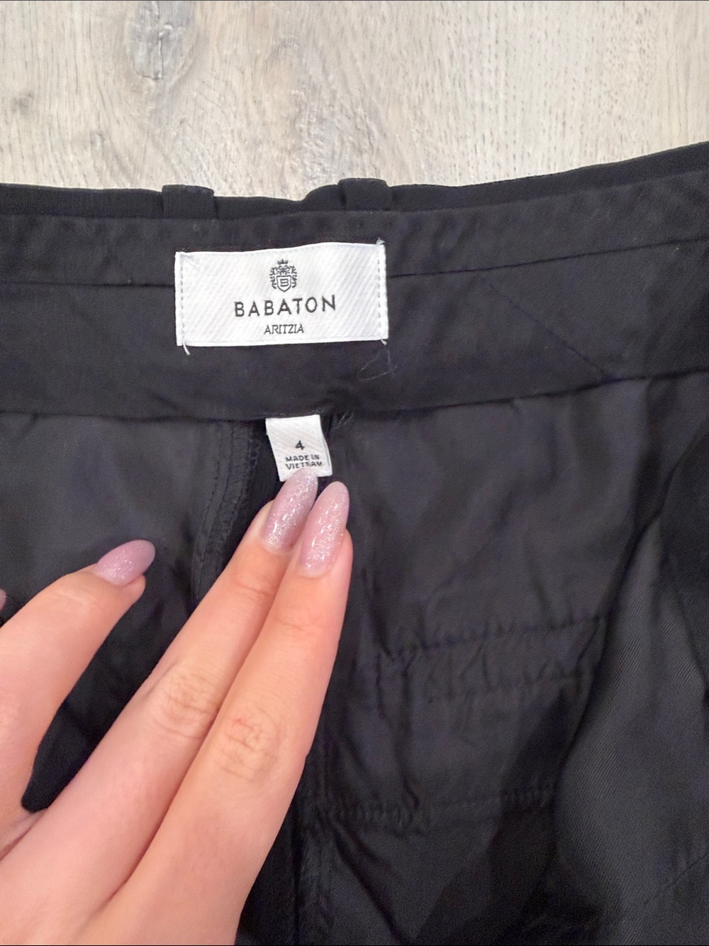 Aritzia Babaton Black Wide Leg Cropped Culotte Pants Size 4 - Picture 3 of 4